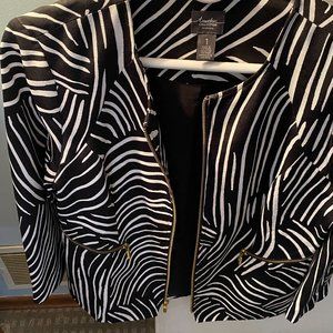 Chicos Zebra Print Jacket